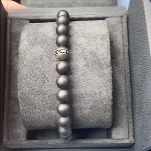 David yuan men’s black and black diamond bracelet